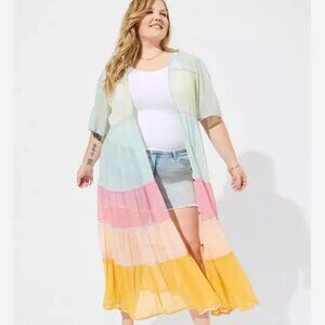 Torrid Festi rainbow boho kimono